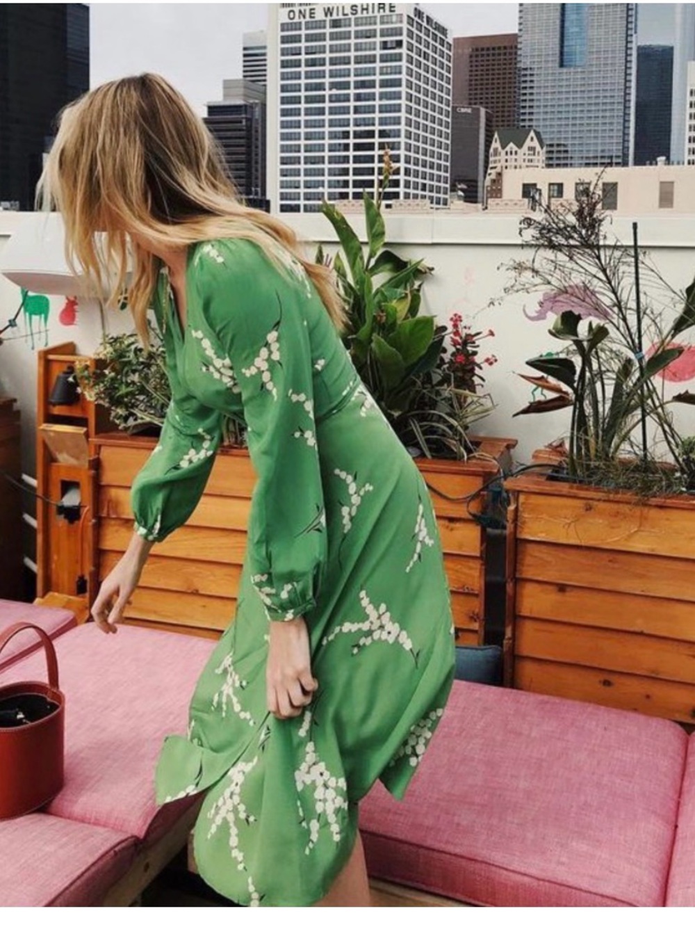 Realisation Par The Violette Green Floral Wrap Dress - Picture 3 of 9